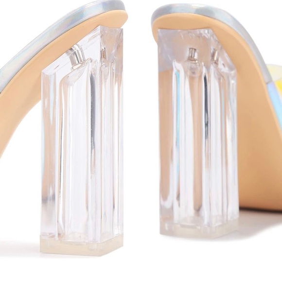 Cape Robbin Fusion Clear Chunky Block High Heels SIZE 6.5 BRAND NEW IN BOX - Picture 3 of 3